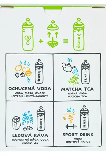 Zdravá láhev Šejkr sítko modré