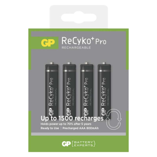 Nabíjecí baterie GP ReCyko+ Pro Professional HR03(AAA), 4 ks