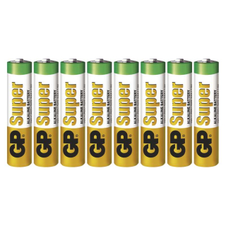Alkalická baterie GP Super LR03 (AAA), 8 ks