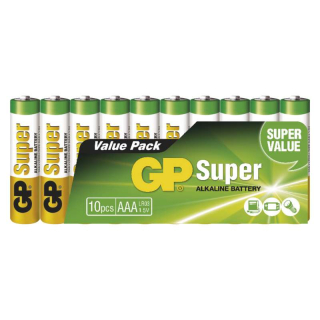 Alkalická baterie GP Super LR03 (AAA), 10 ks
