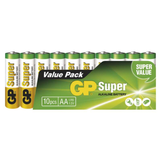 Alkalická baterie GP Super LR6 (AA), 10 ks